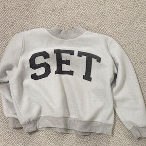 SET / PARKE reversible, crewneck sweatshirt
